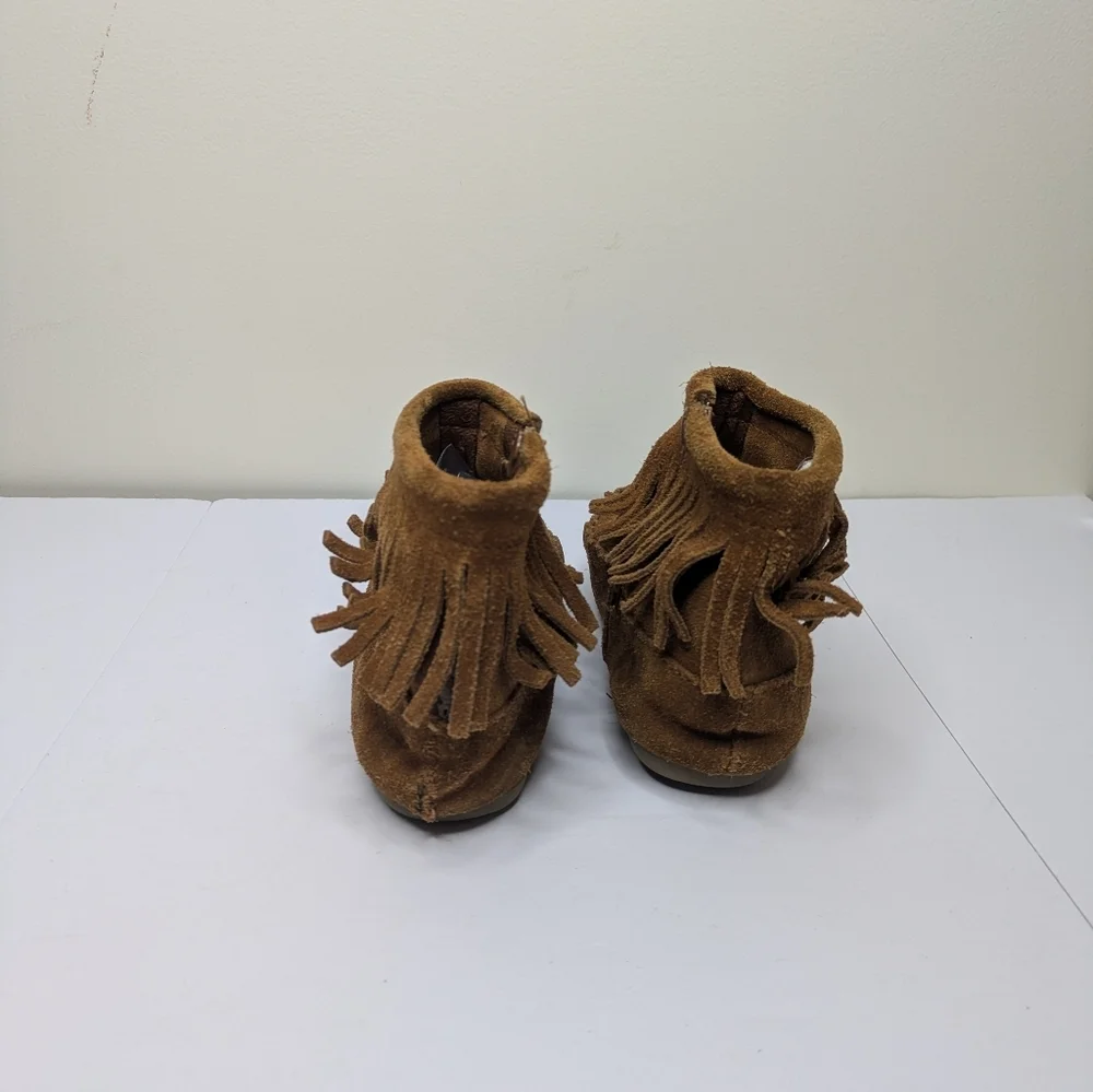 Minnetonka Leather Fringe Boots 13T